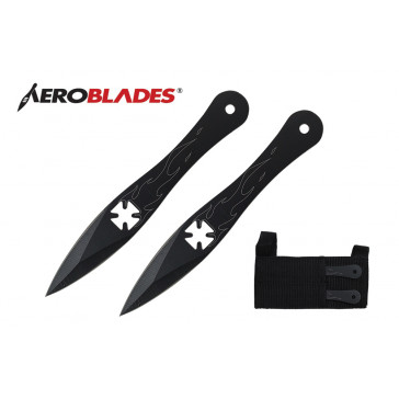 5.5" 2pc. Black Throwing Knives