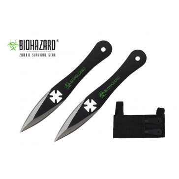 5.5" 2pc. Black Throwing Knives