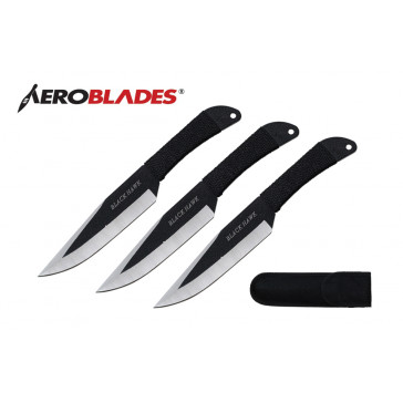 9" 3pc. Black Hawk Throwing Knives