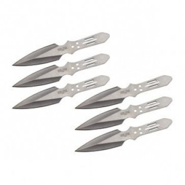 6.5" Set of 6 Chrome Throwing Knives