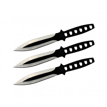 Set of 3 6.5" Six-Hole Throwing Knives