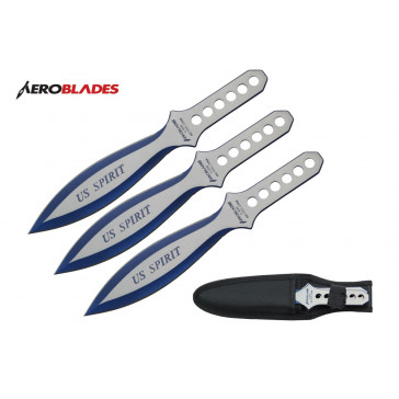 6.5" 3 pcs set two tones blade throwing knife