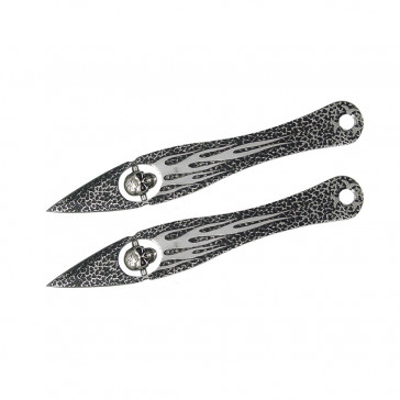 Set of 2 Floating Skull Throwing Knives