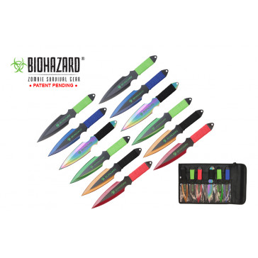9 Inch 12pc set astd color zombie thrower