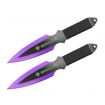9" 2pc set: Purple and Black Thrower