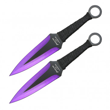 9" 2pc set: Purple and Black Thrower