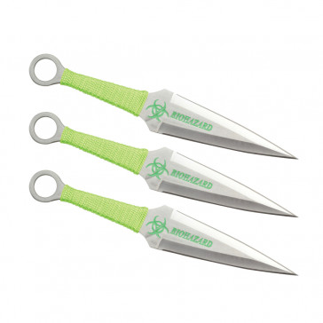 9" 3pcs set zombie throwing knife