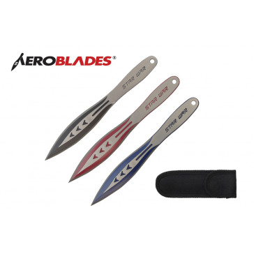 Set of 3 9" Assorted Throwing Knives
