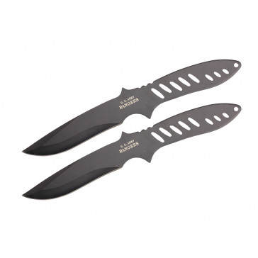 Set of 2 9" Ranger Throwing Knives (Black)