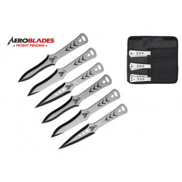 Set of 6 9" Assorted Blade Scorpion Throwing Knives