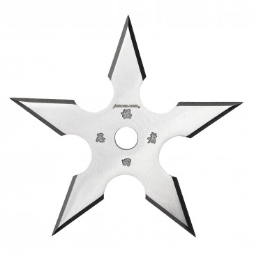 4" Chrome Single 5-Point Throwing Star