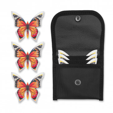 AEROBLADES - 4" Monarch Butterly 3-Piece Throwing Star/Thrower w/ Case 