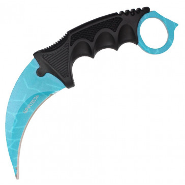 9" Aqua Blue Karambit Knife