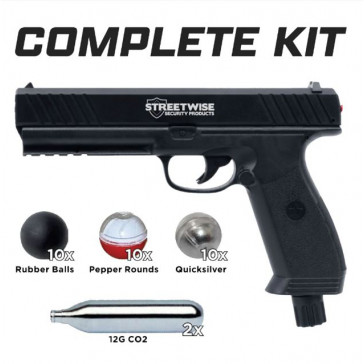 Self Defense NON-LETHAL Pistol Launcher Complete Kit