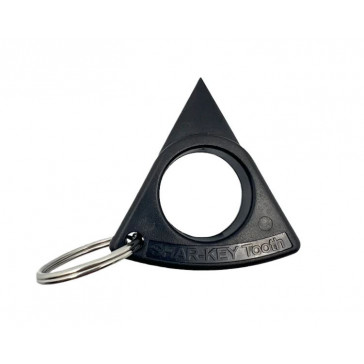 Shark Tooth Design ABS Self-Defense Ring w/ Keychain