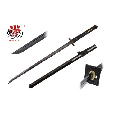 41.5" Black Katana w / Real Ray Skin Wrapped Handle