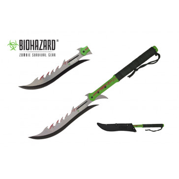 27 3/8" Zombie Machete w/ Backside Saw Teeth