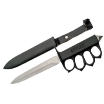 12" Black Trench Knife