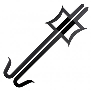 34" 2 Piece Black Chinese Hook Swords