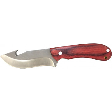 6" Stainless Blade Hunting Knife w/ Red Wood Handle 3" Blade