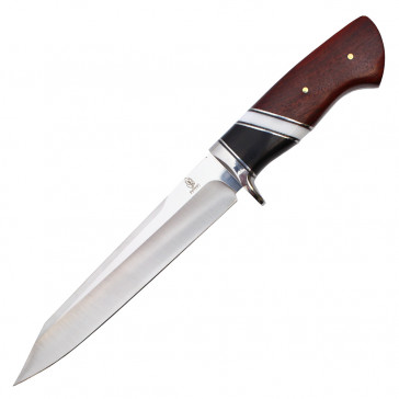 12" Fixed Blade Hunting Knife w/ 2-Tone Wood Handle