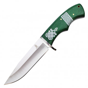 11" Fixed Blade Hunting Knife w/ Celtic Patterned Handle