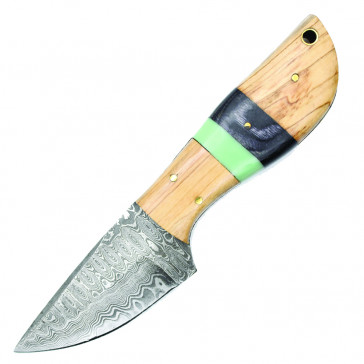 7" True Damascus (144-Layer) Knife w/ Olive Wood Handle