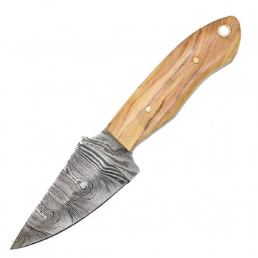 6" True Damascus (144-Layer) Knife w/ Walnut Wood Handle