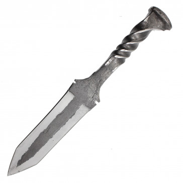 12" Hand Forged Railroad Spike Knife w/ Blackened Gladius Blade