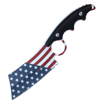 8 1/4" Proud Of American Flag Hunting Knife