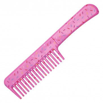 6.5" Pink Cupcake Sprinkle Hidden Comb Knife
