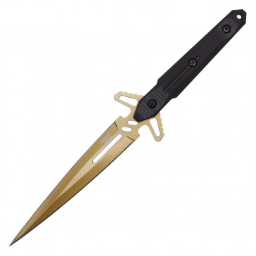 10" Gold Tactical Fixed Blade w/ Kydex Sheath