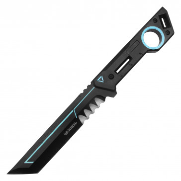 12.5" Cyber Knife w/ Black Serrated Steel Blade