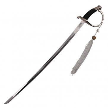 36.5" Confederate Cavalry Officers Sword Chrome With Scabbard