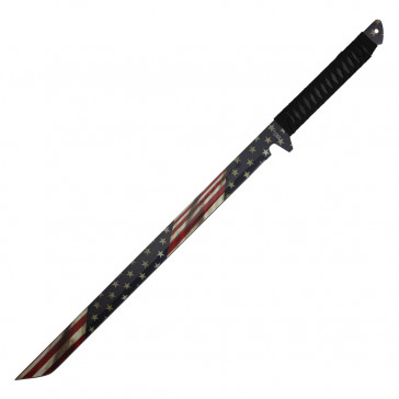 27" American Flag Ninja Sword