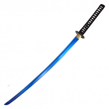 Hand Forged Carbon Steel Katana (Blue Damascus)