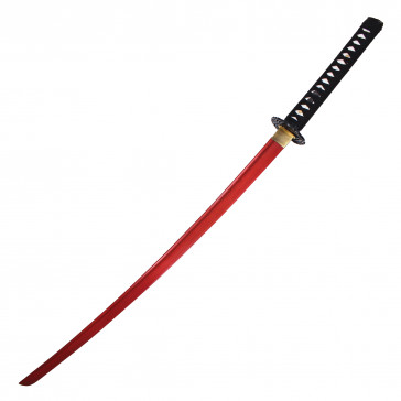 Hand Forged Carbon Steel Katana (Red Damascus)