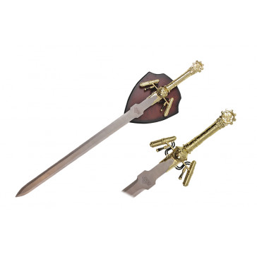 37.5" Gold Hero's Sword w/ Plaque