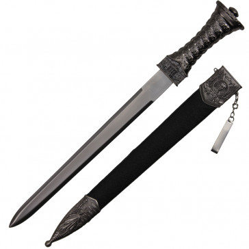 18" Lincoln Dagger With Scabbard Black