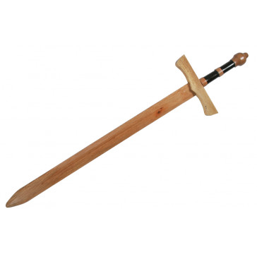 46" Wooden Practice Sword With Black and Red Handle 