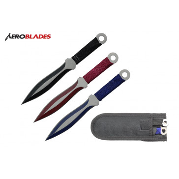 6.5" 3 pcs set two tones blade throwing knife