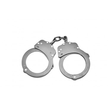 Stainless Steel ECONOMY Grade Chained Chrome Handcuffs (NO CASE)