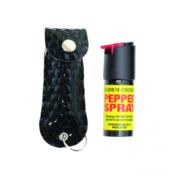 0.5 oz. Pepper Spray w/ Black DELUXE Holster  