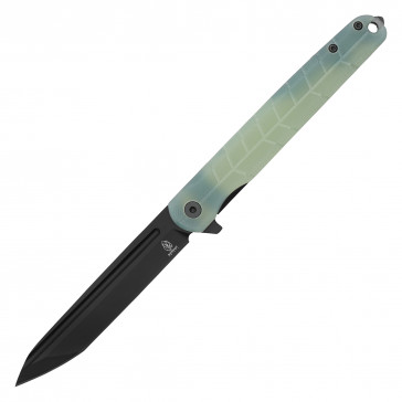 BUCKSHOT - 8.75" D2 Steel Ball Bearing Pocket Knife w/ Jade G10 Handle