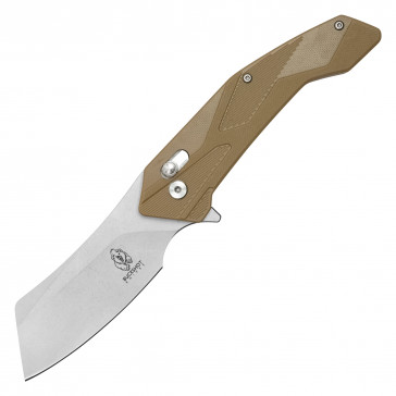 BUCKSHOT - 8" D2 Steel Ball Bearing Pocket Knife w/ Tan G10 Handle