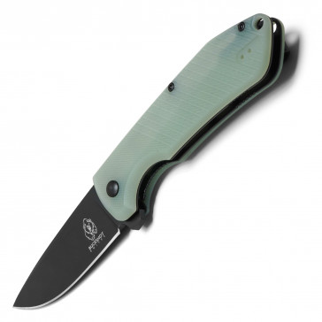 BUCKSHOT - 7.25" Translucent Handle D2 Pocket Knife w/ Black Blade