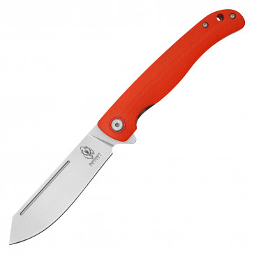 8.25" Buckshot D2 Steel Pocket Knife with Orange G10 Handle