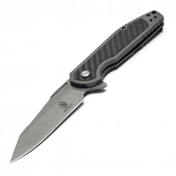 8.25" BUCKSHOT - Gray Carbon D2 Pocket Knife