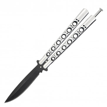 2-Tone Black Butterfly Knife