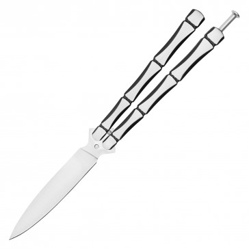 9.5" Butterfly Knife w/ Bone Shaped Handle